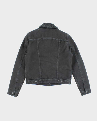 Vintage 2000's Levi's Fleeced Lined Black Wash Denim Jacket - M