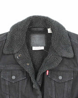 Vintage 2000's Levi's Fleeced Lined Black Wash Denim Jacket - M