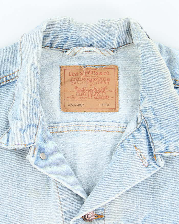Vintage 90's Levi's Light Wash Oversized Denim Jacket - XL