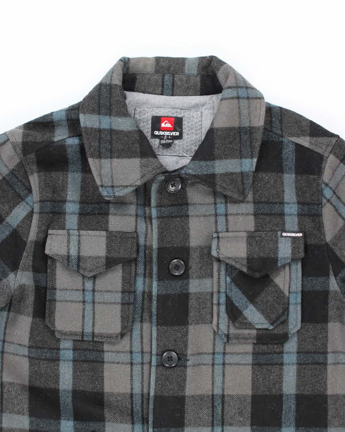 Vintage 2000's Quiksilver Heavyweight Button Up Flannel Shacket - L
