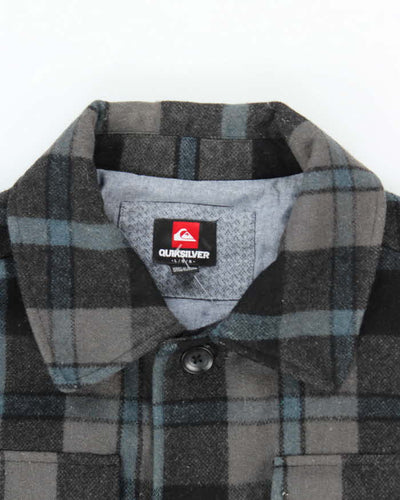Vintage 2000's Quiksilver Heavyweight Button Up Flannel Shacket - L
