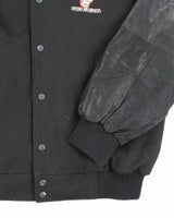 Vintage 90's Calgary Hitmen Heavyweight Leather Embroidered Varsity Jacket - XL