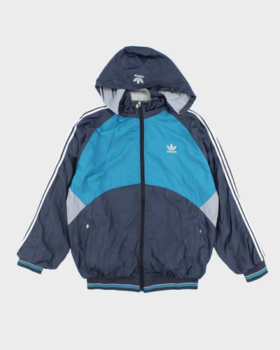 Vintage 90's Adidas Reversible Hooded Windbreaker Jacket - XXXL