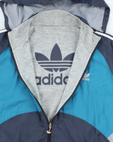 Vintage 90's Adidas Reversible Hooded Windbreaker Jacket - XXXL