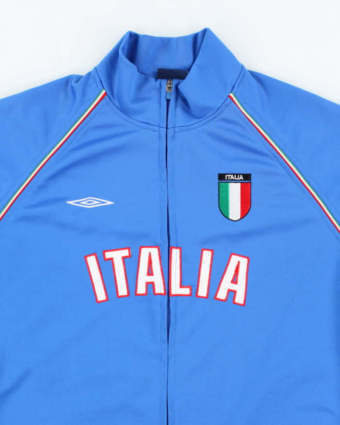 Vintage 90's Umbro Italy Football Track Jacket - M