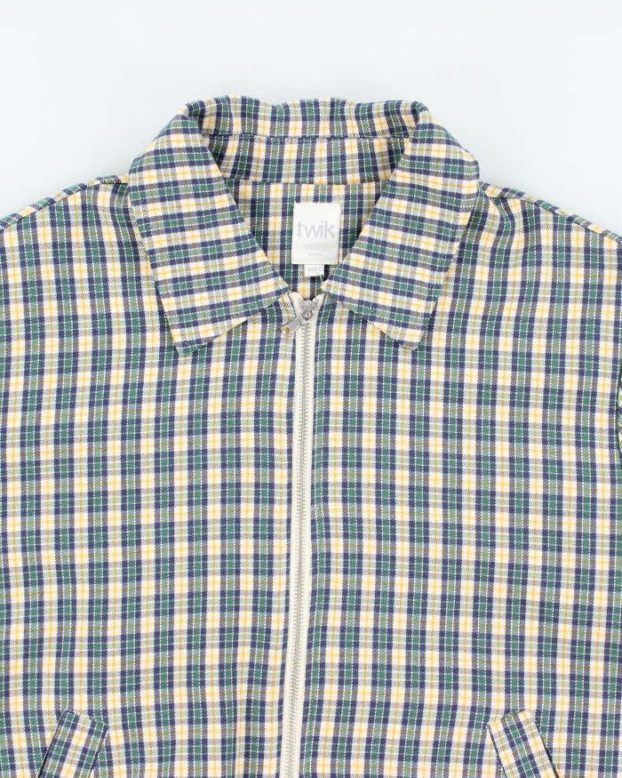 Vintage Y2K Twik Patterned Zip Up Harrington Jacket - M