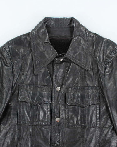 Vintage 70s Mark Iv Lined Leather Jacket - M