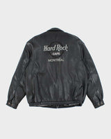 Vintage 90's Hard Rock Café Montreal Heavyweight Leather Jacket - XL