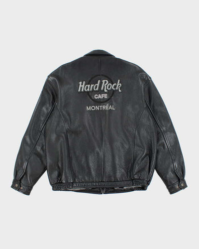 Vintage 90's Hard Rock Café Montreal Heavyweight Leather Jacket - XL