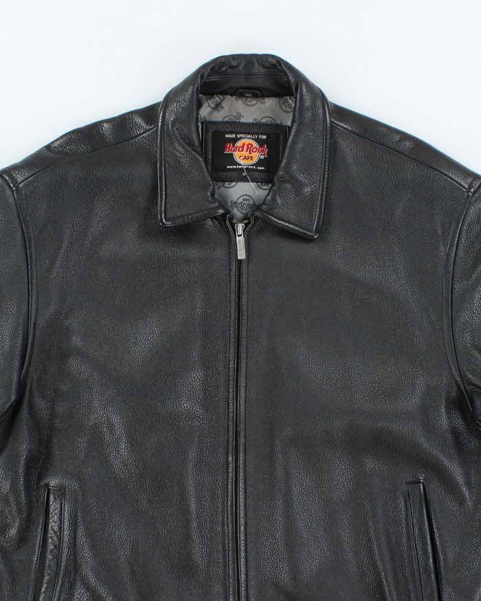 Vintage 90's Hard Rock Café Montreal Heavyweight Leather Jacket - XL