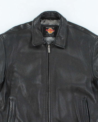 Vintage 90's Hard Rock Café Montreal Heavyweight Leather Jacket - XL