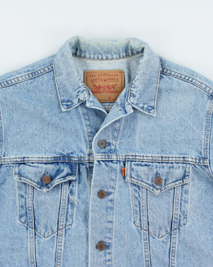 Vintage 80's Levi's Orange Tab Light Wash Denim Jacket - L