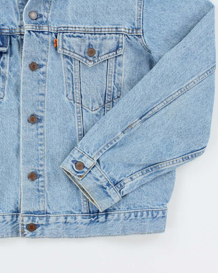 Vintage 80's Levi's Orange Tab Light Wash Denim Jacket - L