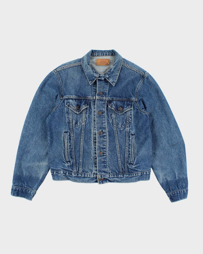 Vintage 90's Levi's Faded Dark Wash Denim Jacket - L