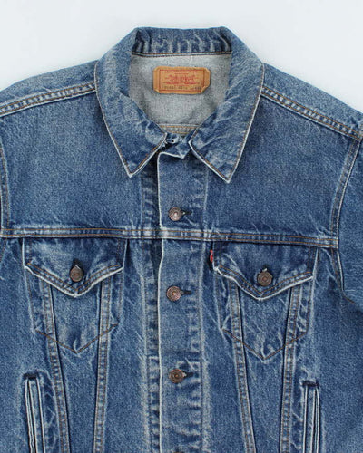Vintage 90's Levi's Faded Dark Wash Denim Jacket - L