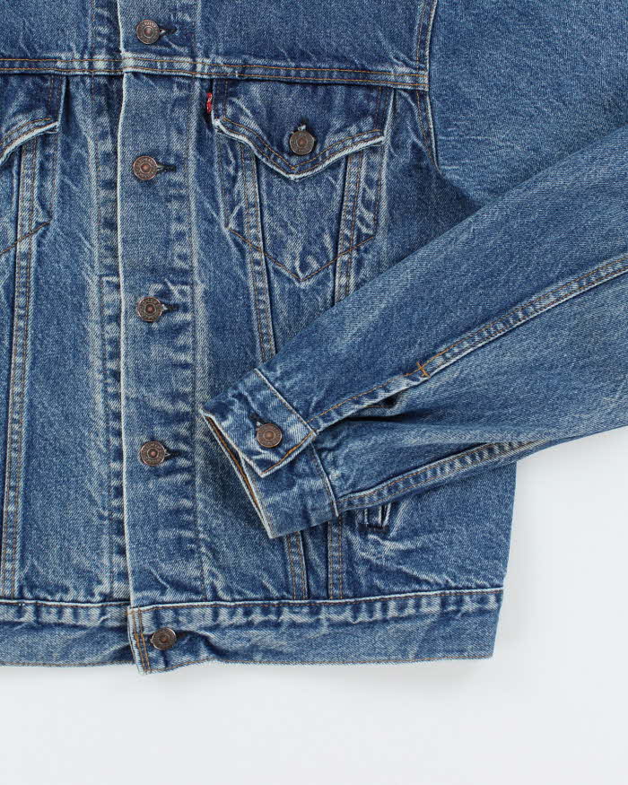 Vintage 90's Levi's Faded Dark Wash Denim Jacket - L