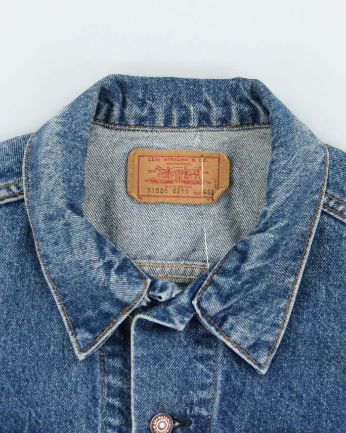Vintage 90's Levi's Faded Dark Wash Denim Jacket - L