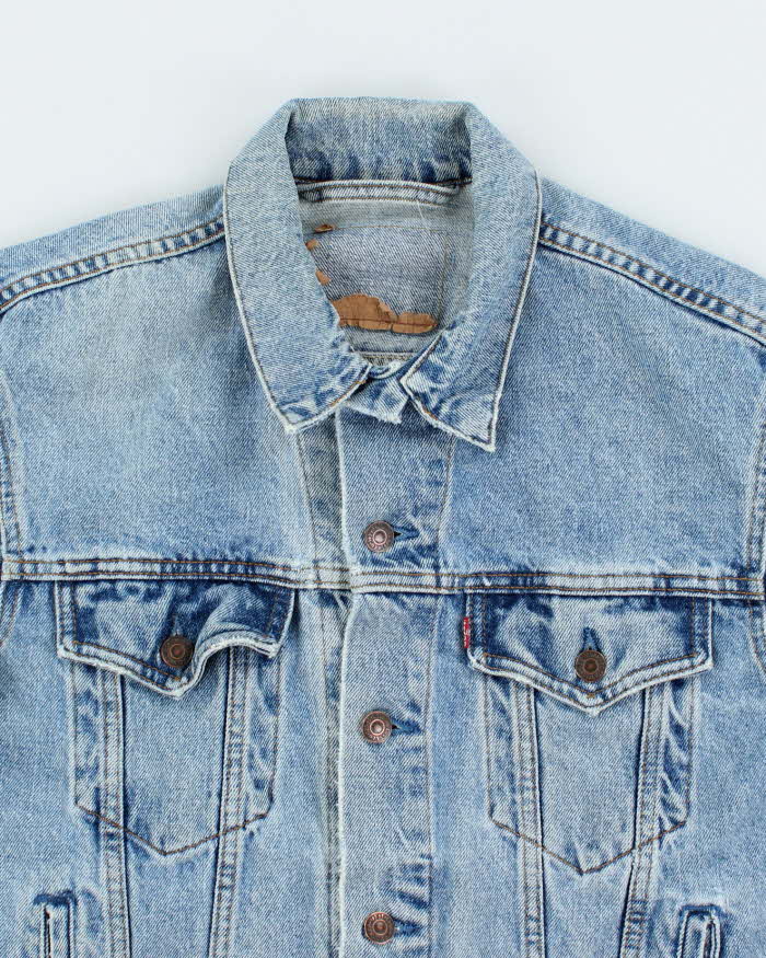 Vintage 2000's Levi's Faded Light Wash Denim Jacket - M