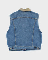 Vintage Y2K Tommy Hilfiger Sleeveless Dark Wash Denim Gilet - XL