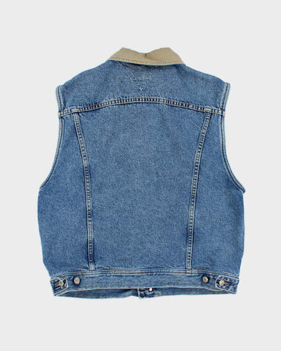 Vintage Y2K Tommy Hilfiger Sleeveless Dark Wash Denim Gilet - XL