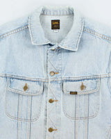 Vintage 90's Lee Sleeveless Light Wash Denim Gilet - M