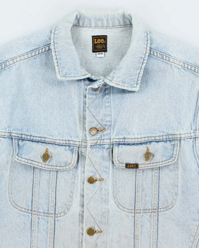 Vintage 90's Lee Sleeveless Light Wash Denim Gilet - M