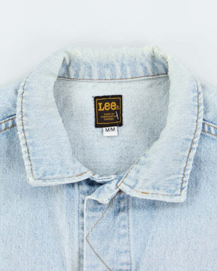 Vintage 90's Lee Sleeveless Light Wash Denim Gilet - M