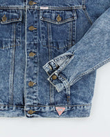 Vintage 90's Guess Jeans Acid Wash Denim Jacket - M