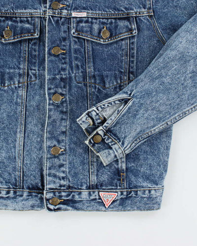 Vintage 90's Guess Jeans Acid Wash Denim Jacket - M