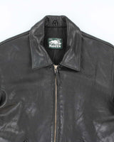 Vintage Roots Boxy Black Leather Jacket - L