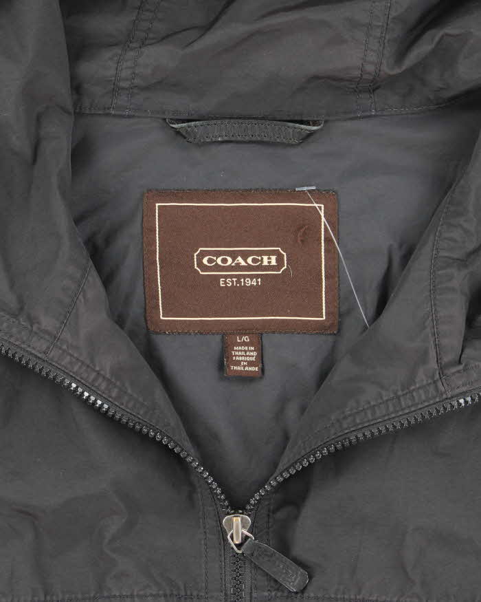 Vintage Y2K Coach Hooded Lightweight Anorak Jacket - L