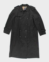 Vintage Burberrys Black Trench Coat - XL