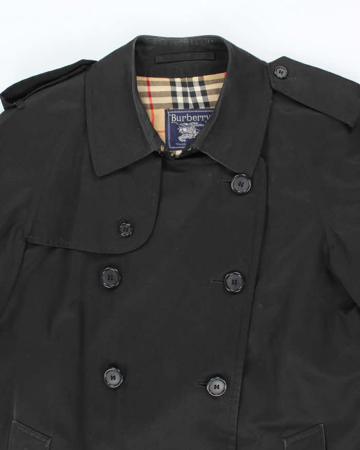 Vintage Burberrys Black Trench Coat - XL