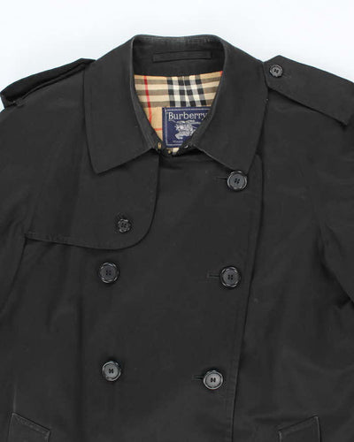 Vintage Burberrys Black Trench Coat - XL