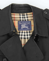 Vintage Burberrys Black Trench Coat - XL