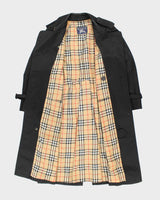 Vintage Burberrys Black Trench Coat - XL