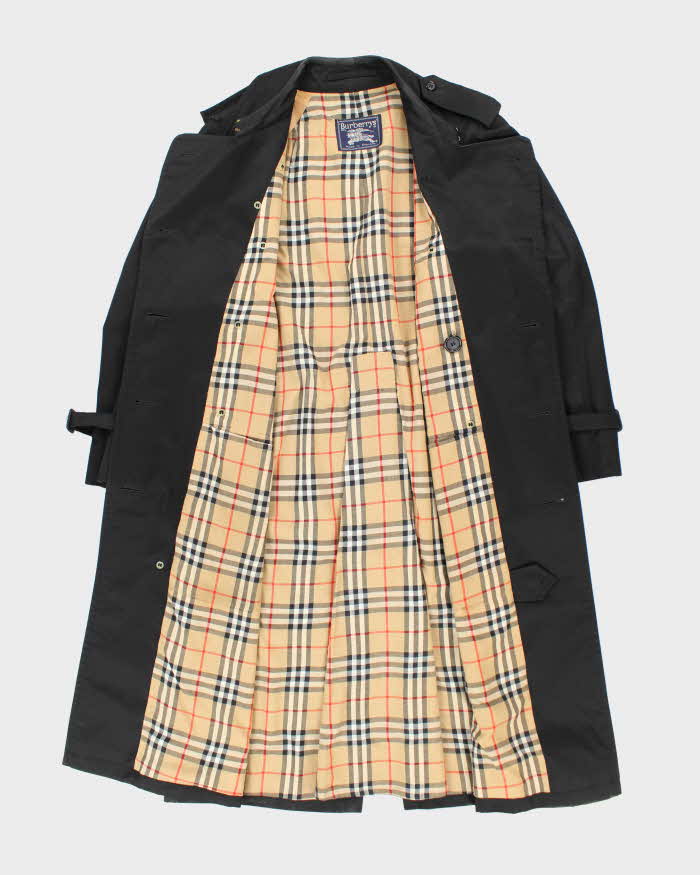 Vintage Burberrys Black Trench Coat - XL