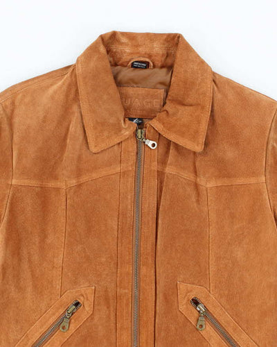 Vintage Nauge Zip-Up Suede Jacket - M