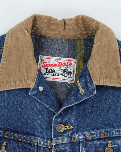 Vintage 80's Lee Storm Rider Dark Wash Denim Jacket - M