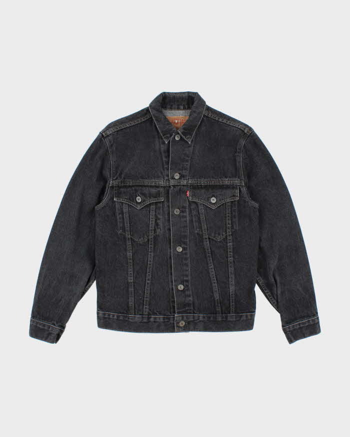 Vintage 90's Levi's Grey Stone Wash Denim Jacket - M