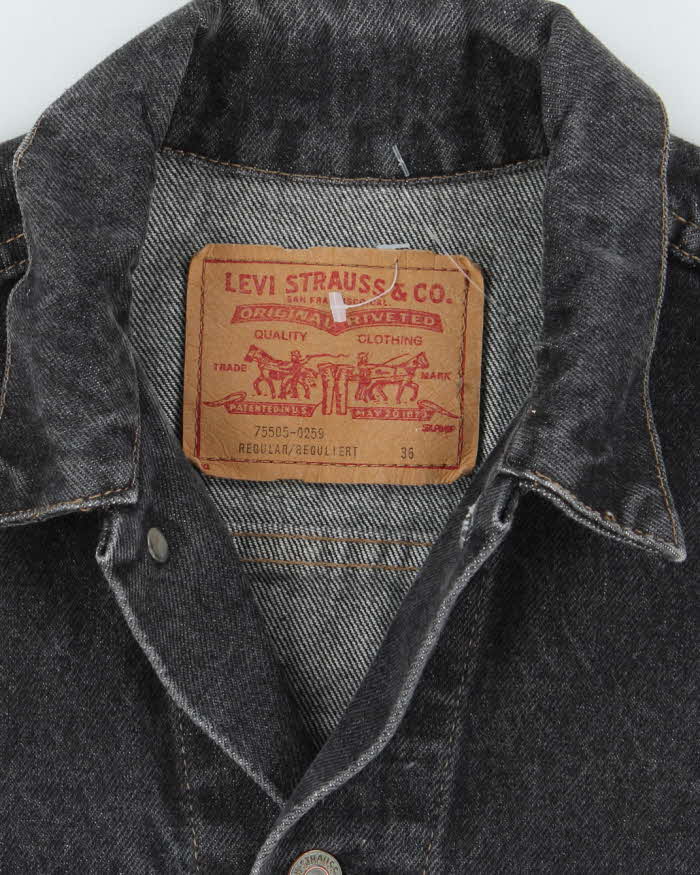 Vintage 90's Levi's Grey Stone Wash Denim Jacket - M