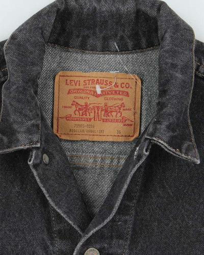 Vintage 90's Levi's Grey Stone Wash Denim Jacket - M