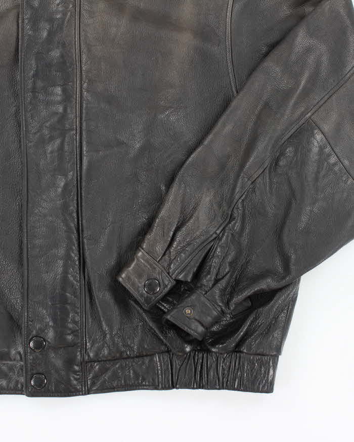Vintage 90's Eddie Bauer Heavyweight Zip Up Leather Jacket - XXL
