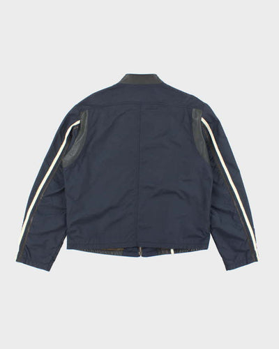 Vintage Y2K Etro Leather Zip Up Biker Style Jacket - M