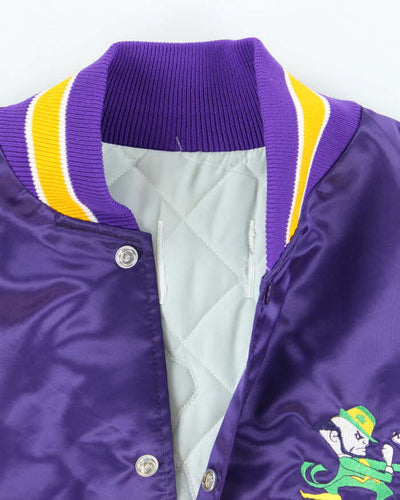 Vintage 90's Fighting Irish Embroidered Sports Varsity Jacket - L