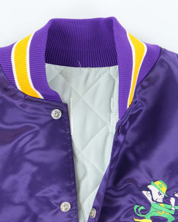 Vintage 90's Fighting Irish Embroidered Sports Varsity Jacket - L