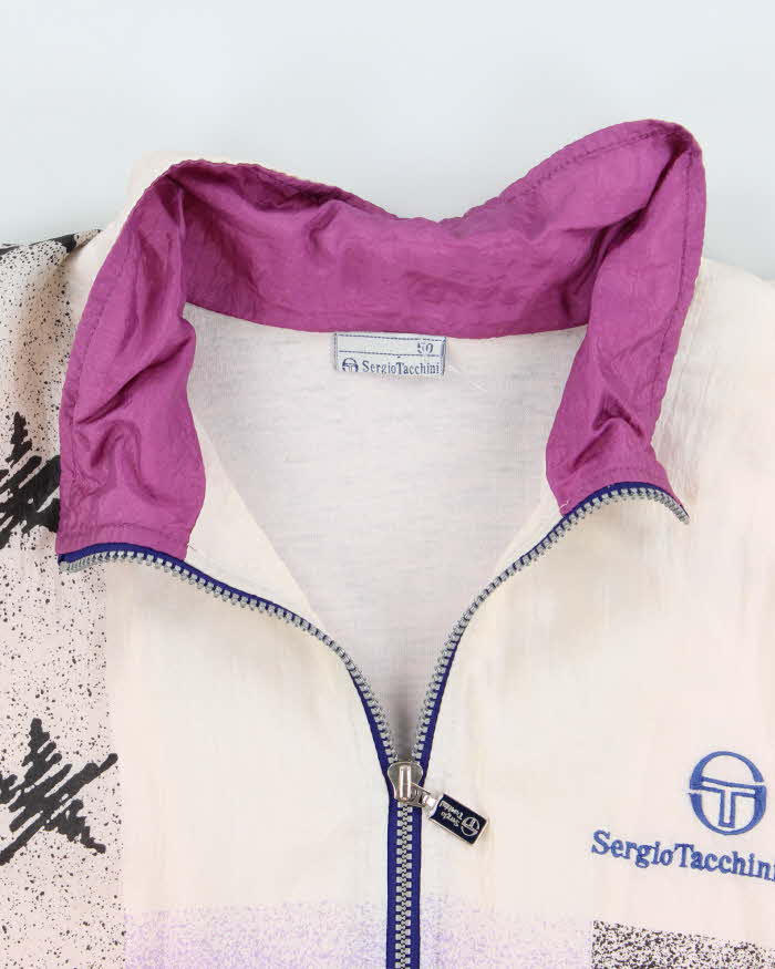 Vintage 90's Sergio Tacchini Shell Patterned Track Jacket - L