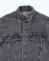 Vintage 90's Levi's Grey Stone Wash Denim Jacket - M
