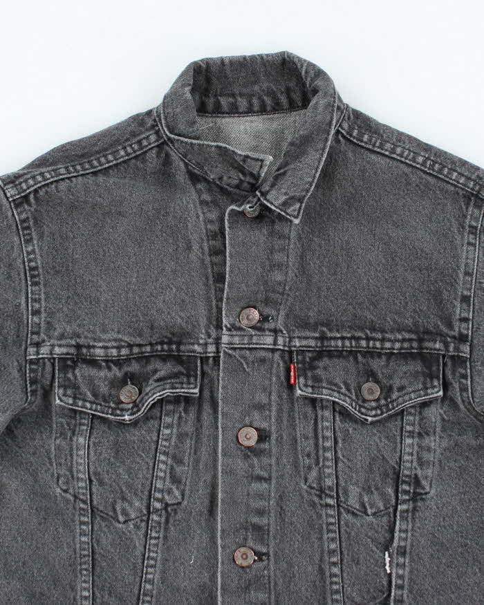 Vintage 90's Levi's Grey Stone Wash Denim Jacket - M