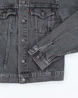 Vintage 90's Levi's Grey Stone Wash Denim Jacket - M